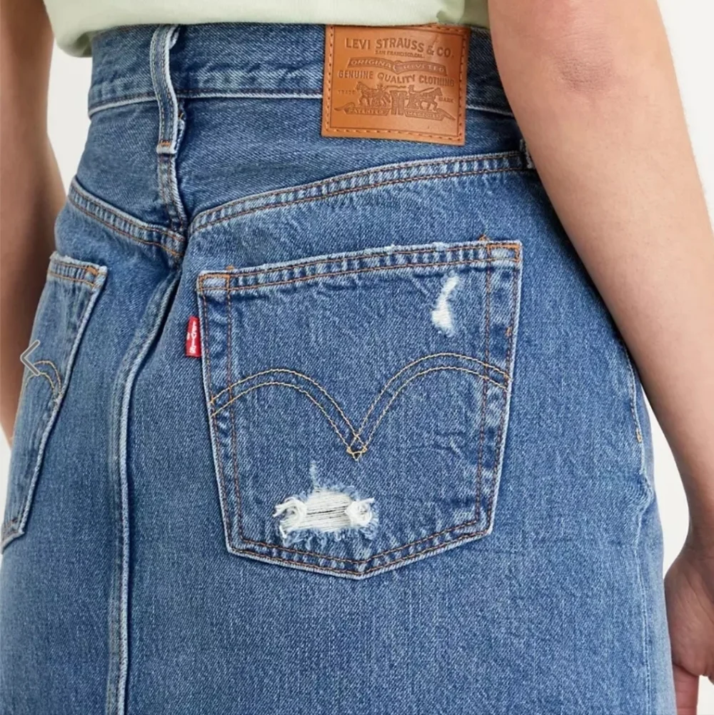 Levi's High Waisted Deconstructed Mini Denim Ladies Jean Skirt